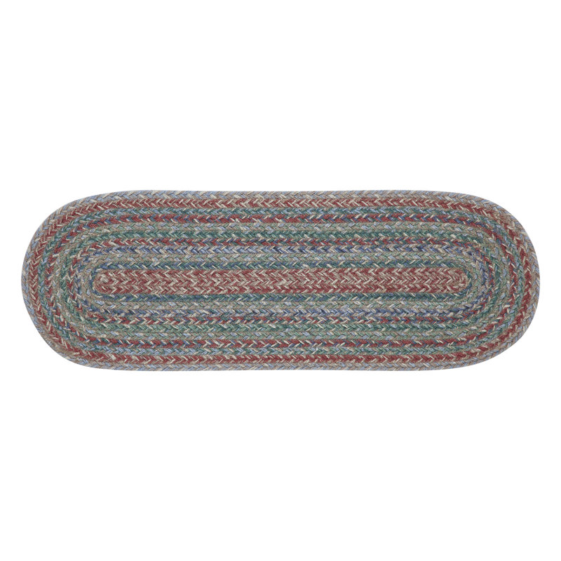 Milija Jute Oval Runner 8X24, 36" L x 12" W, Green