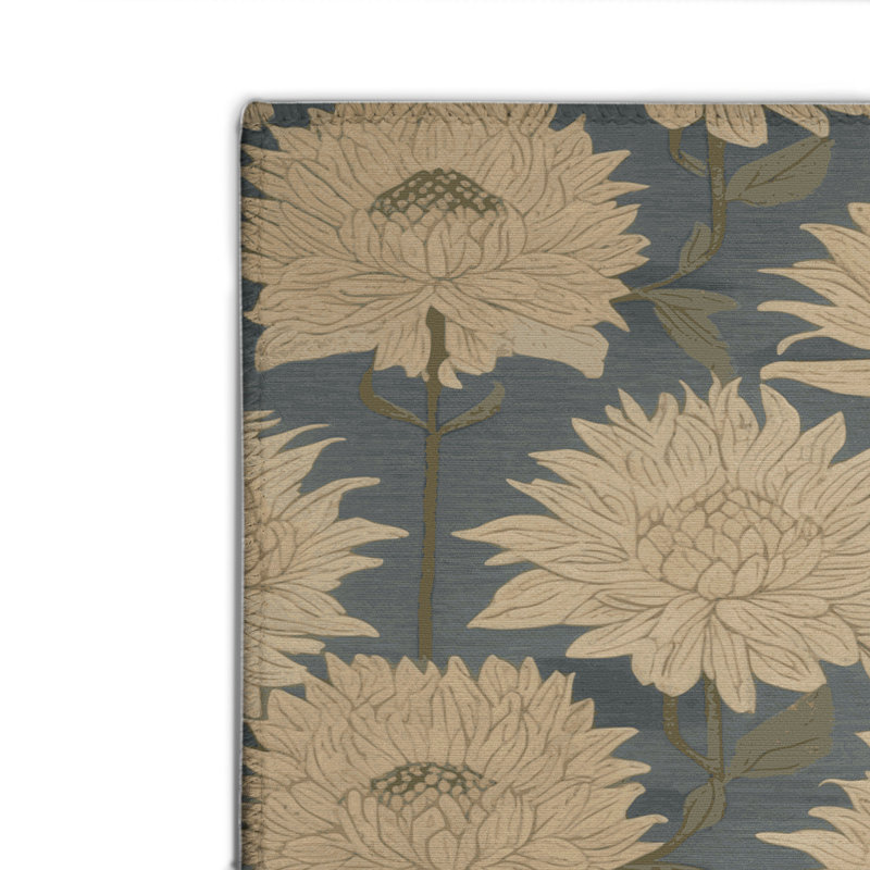 Tapis d'intérieur et d'extérieur gris Botanical