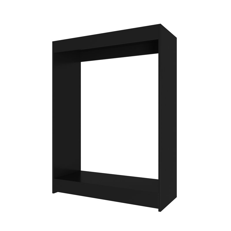 Double Hanging Closet Unit Closet System, 46" x 34.5" x 14", Black