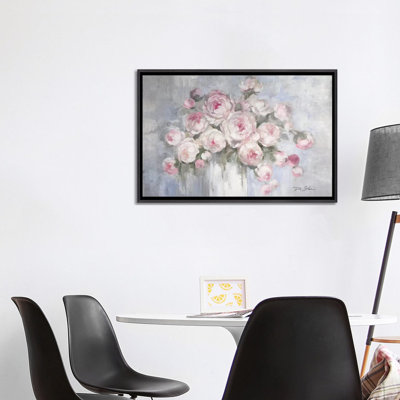 Pe pivoines dans un vase blanc par Debi Coules - reproduction d'art