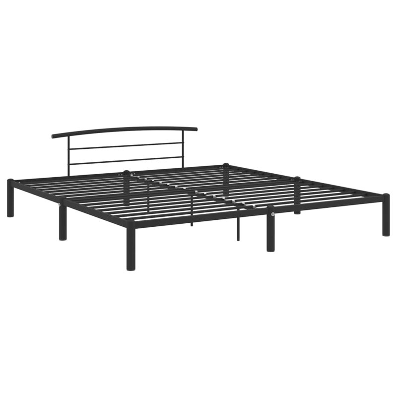 Camus DE Size - 200 X 200 Cm Metal Bed, Black