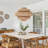 27 inch 3-Light Hand Woven Raffia Tiered Chandelier
