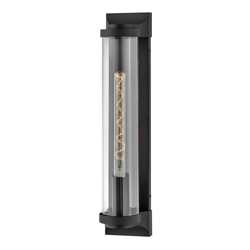 Lanterne murale d'extérieur Pearson, Noir texturé, H 22 po x l 4,5 po x P 4,75 po