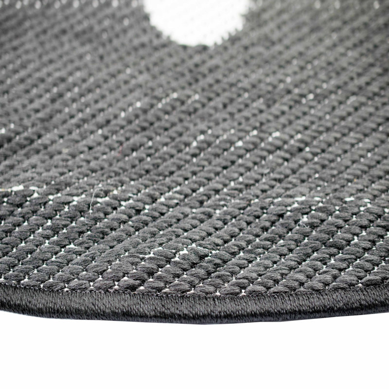 Teppich Courtdale in Grau/Schwarz/Weiß, Round 200cm