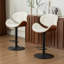 Tabouret de bar à hauteur réglable, tabouret de comptoir pivotant rembourré en bois cintré, tabouret de bar en tissu avec repose-pieds-1256968125