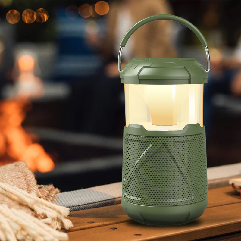 Haut-parleur portatif Bluetooth pour lanterne d'extérieur, Vert