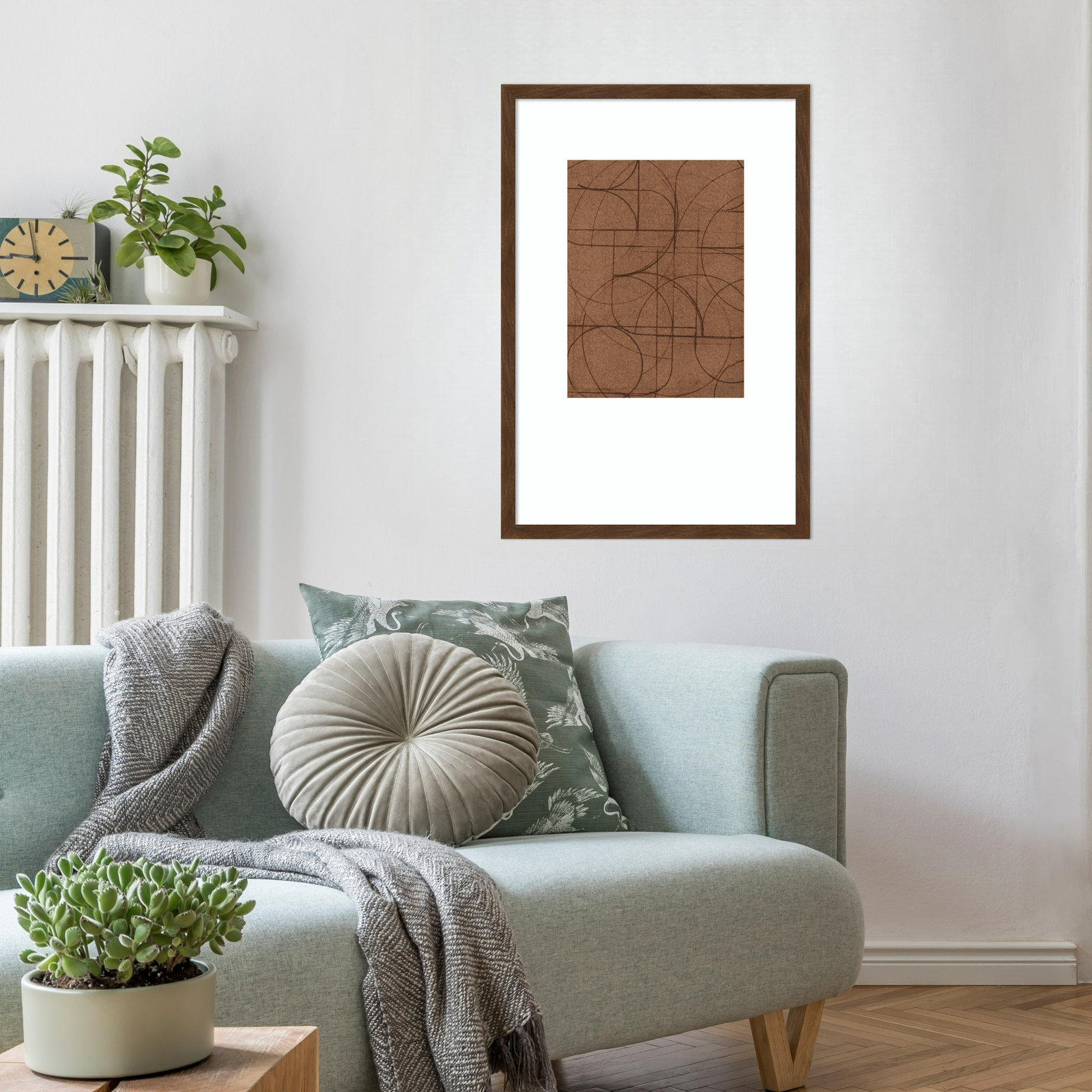 Curved 1 Print by Dan Hobday, 25" H x 17" W, Carlisle Brown Narrow Framed Print with Mat