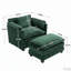 Fauteuil simple surdimensionné de 39,76 po avec repose-pieds Boucle-889454935