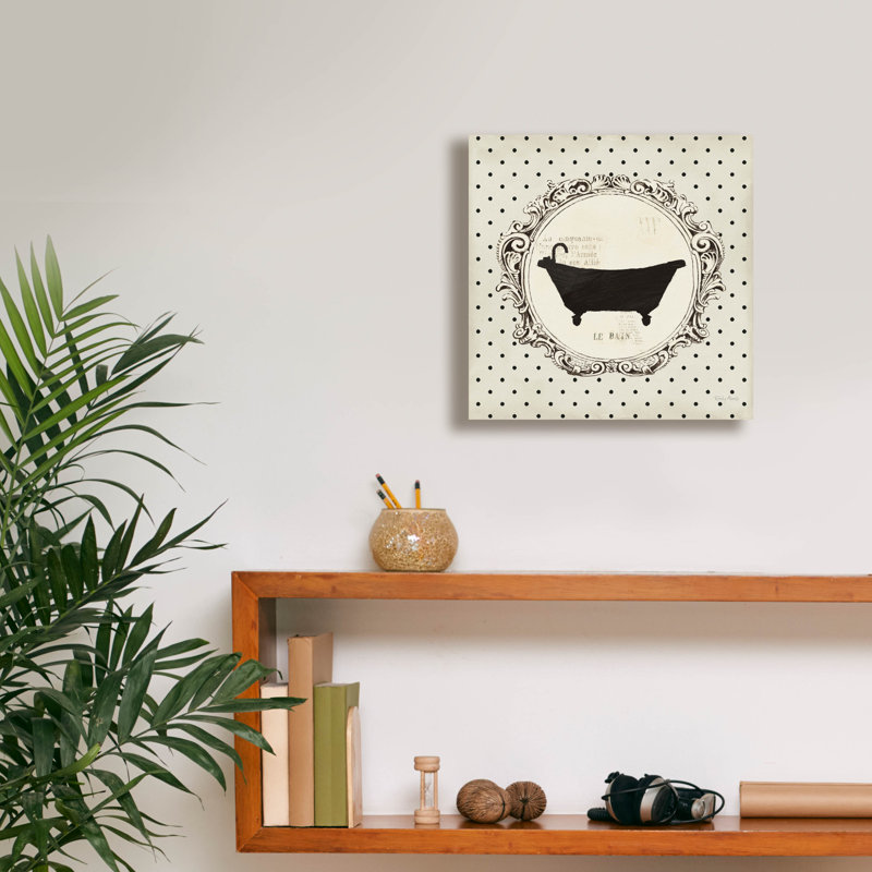 Art mural sur toile Winston Porter «Cartouche Bath» par Emily Adams, H 12 po x l 12 po x P 0,75 po