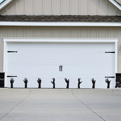 18" Black Magnetic Zombie Arms, 8pc Halloween Garage Magnet Set