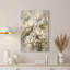 Art mural sur toile, fleurs de lotus blanc et feuille d'or-3640276