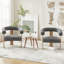  Chaise rembourrée avec accoudoirs demi-tonneau-752395746
