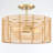 Eshe Rattan Semi Flush Mount