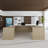 U-Shaped Executive Desk With File Cabinet-1720024504