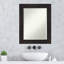 Miroir de salle de bain / meuble-lavabo biseauté en nickel brossé Jibril-948014572