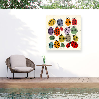Coccinelle bolognaise sur impression sur toile
