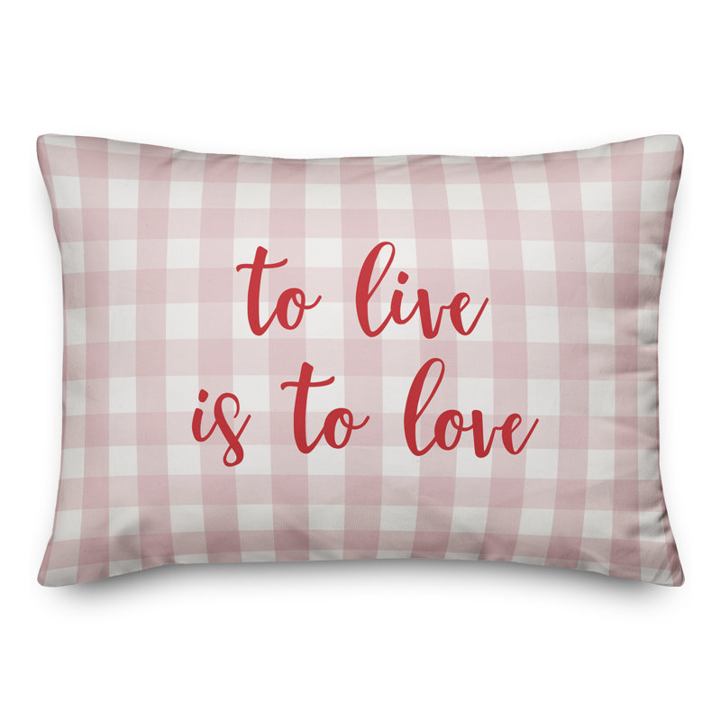  Coussin To Live Is To Love, Rouge / rose