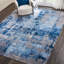 Tapis bleu / gris touffeté à la main à motif abstrait Prismatic-27429746