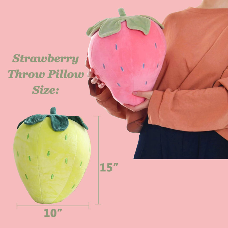 Coussin décoratif en velours fraise pour canapé (15 po x 10 po), Jaune
