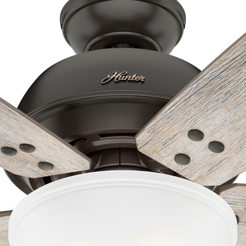 52" Bronze Reversible Blade Ceiling Fan with LED Light and Remote