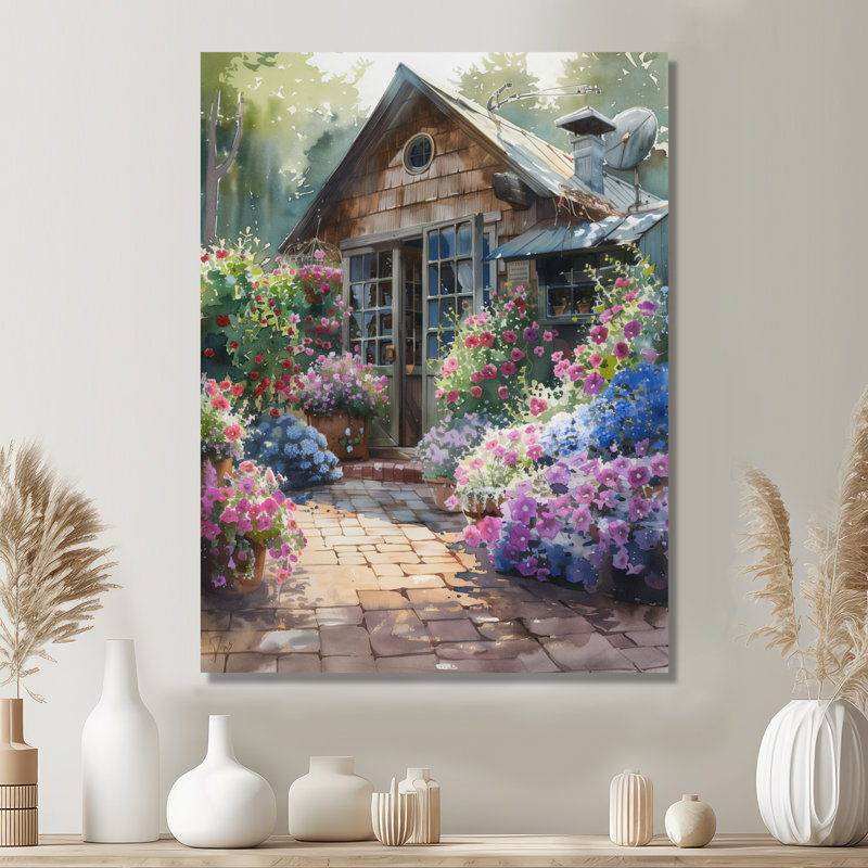 «Greenhouse» - Art mural, H 30 po x l 40 po, Toile tendue