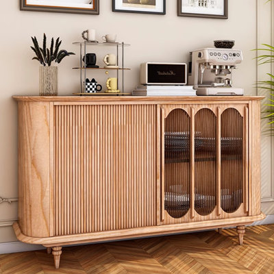 Light luxury solid wood retro locker