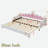 Extending Upholstered Daybed With Led Lights And Crown Headboard-1767416461