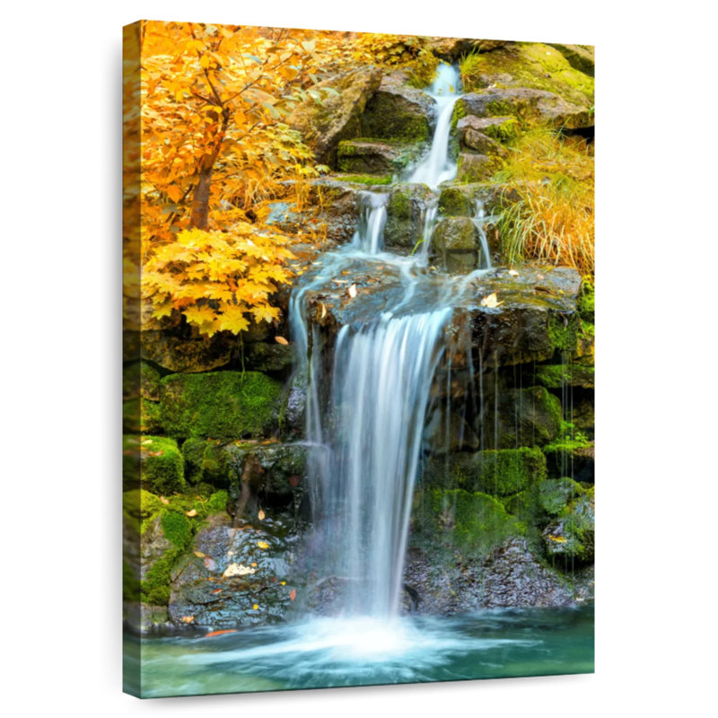 Kerrick Yellow Autumn Waterfall, 51" H x 34" W