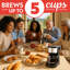 Cafetière à une touche Gourmia 5 tasses avec pause et service automatique