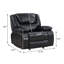 Fauteuil inclinable et oscillant rembourré noir-223920278
