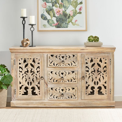 Buffet en bois massif sculpté Fromm
