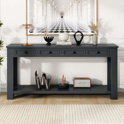 Console de salon à la mode - gris délavé et table rustique de style contemporain pour les matériaux de la région