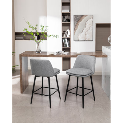 Ensemble de 2 tabourets de bar pivotants à 360 °