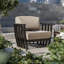 Teimur LUCCA 4-Seater Black Aluminium Lounging Set with Coffee Table