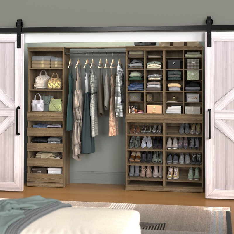 Ensemble de démarrage pour système de placard modulaire l 90,14 po - l 99 po, Sable