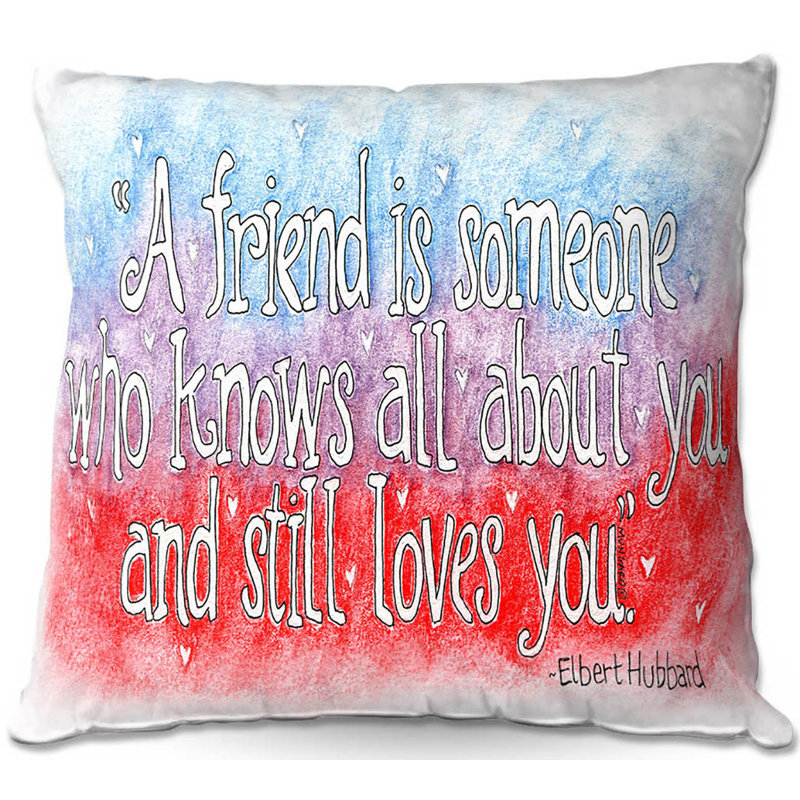  Coussin Couch Friend Quote, 20 po x 20 po