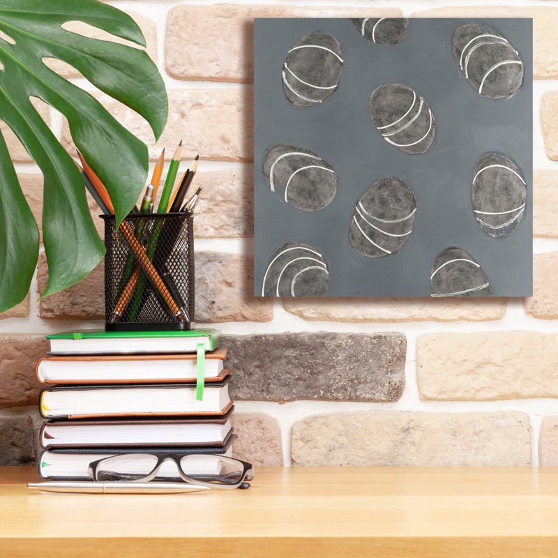 "Epour Graffiti" Contoured Stones 3 "par Michael Willett, art mural sur toile, 12 po x 12 po, H 12 po x l 12 po