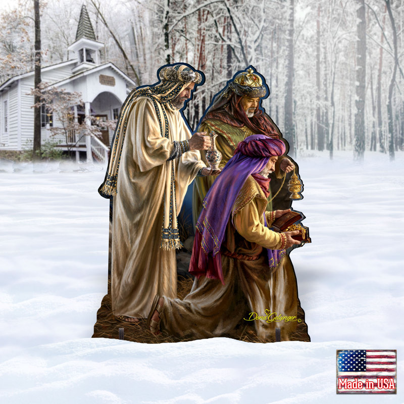 Handcrafted Baltic Birch Outdoor Nativity Decor Set