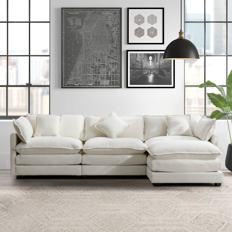 Canapé modulaire Miar, Chenille beige