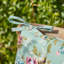 Set Of Two Outdoor Floral Green Seat Pads