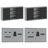 Set Of 8 Black Steel Large Adjustable Feet Work Cabinet