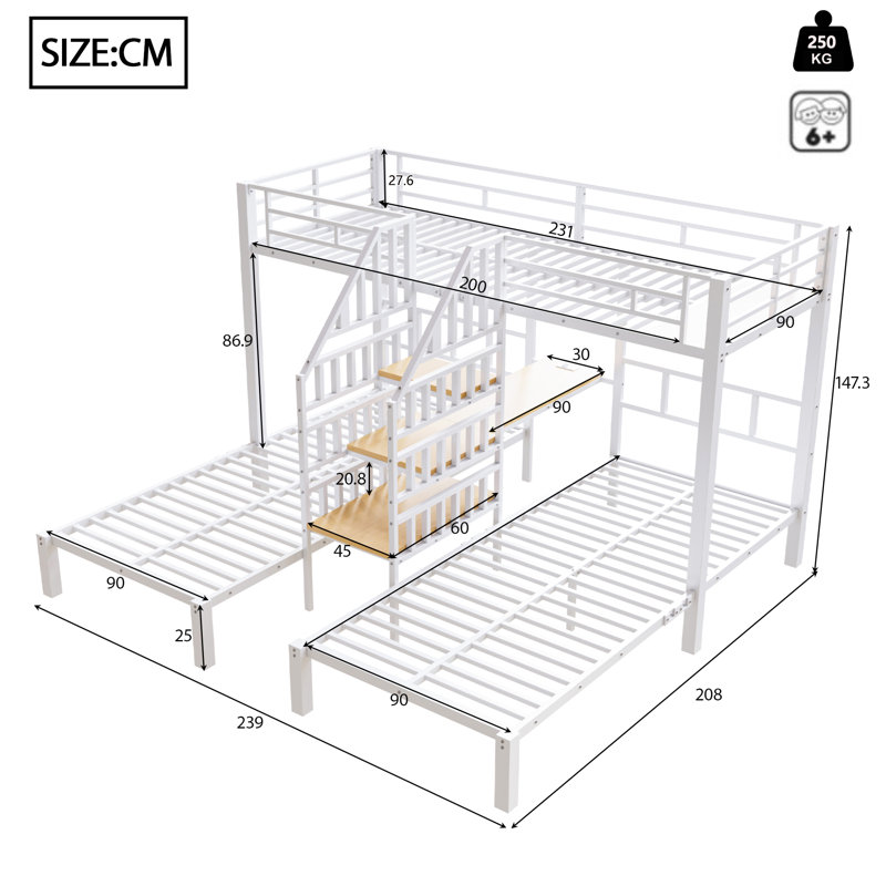 European Double (140 X 200 Cm) Bed Frame, White