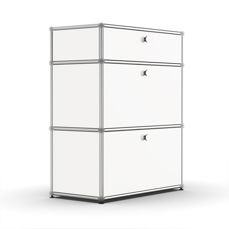 Storage Bedside Table With Drawer Sideboard File Cabinet Dining Cabinet Shelf Bookcase, White