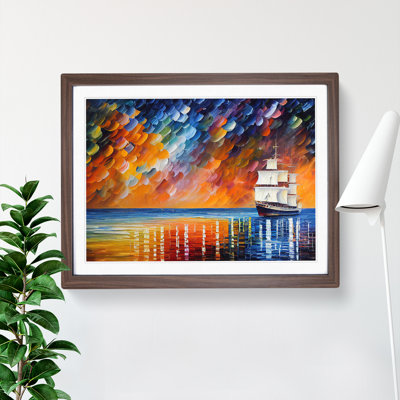 Ship On The Horizon - Single Picture Frame Print