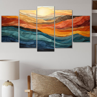 Haenisch - Modern Canvas Wall Art - 5 Panels