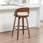 Tabouret de bar et de comptoir pivotant en cuir végétalien Drees-121119401-121119403