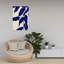 Indigo, feuilles, danse, abstrait, minimaliste, poisson, côtier, nature, art mural-194497719