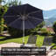Parasol d'extérieur 9 pi - protégé, imperméable, structure d'assemblage idéale pour le jardin, la terrasse, la cour, la piscine