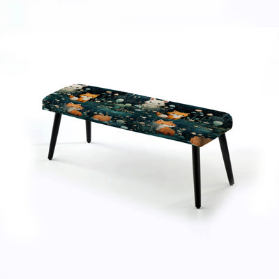 Banc rembourré à imprimé animalier Feagin