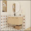 Meuble-lavabo flottant mural 36 po avec lavabo en gel, finition chêne clair, conception modulaire à 3 portes pour un rangement généreux et une esthétique moderne-129165887